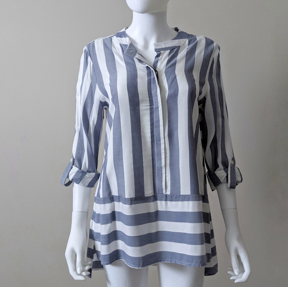 Blue & White Striped Tunic